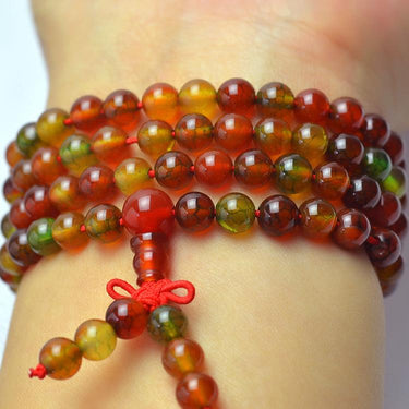 Natural Peacock Dragon Stone 108 Bead PROTECTION Mala